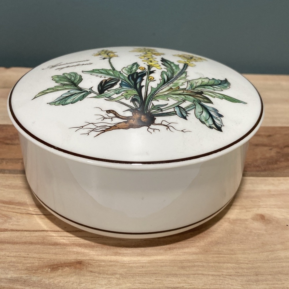 Villeroy & Boch Botanica Agrimonia Eupatoria Round Covered Trinket Box - Picture 2 of 4
